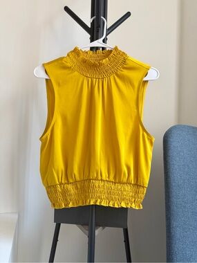 BCBGeneration Yellow Sleeveless Top Size S